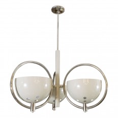 Unusual enameled metal chandelier 